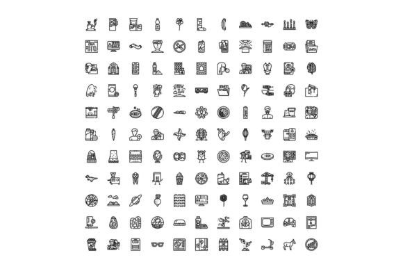 Diverse Line Icons Creating a Large Coll: Minimal, Versatile, and Ready to Use