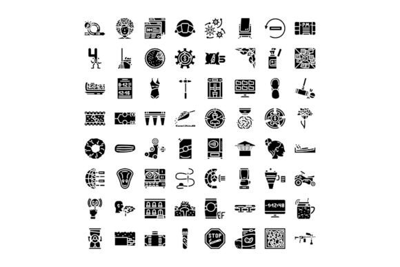 Diverse Set Vector Icons for Web Design