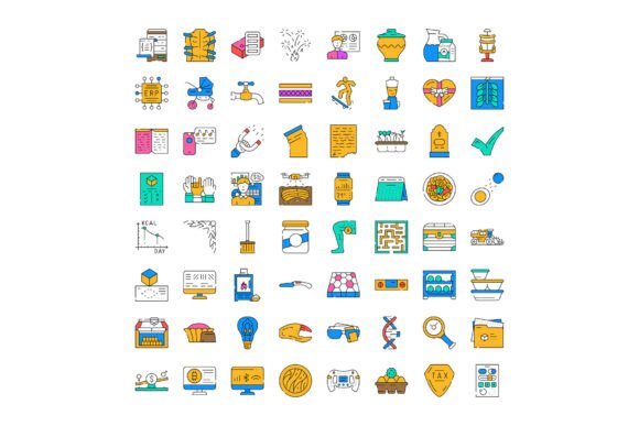 Diverse Vector Icon Collection Illustrat: Scalable Symbols for Modern Digital Design
