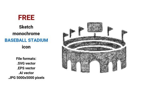 FREE Sketch Baseball Stadium Icon: A Versatile Vector Resource for Designers and Developers