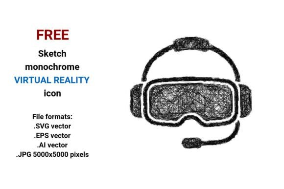 Free Sketch VR Icon for Modern Design