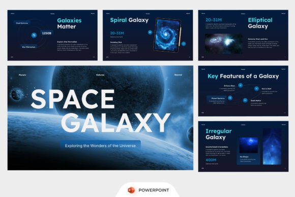 Galaxy Space PowerPoint: A Futuristic Template for Stellar Science Presentations