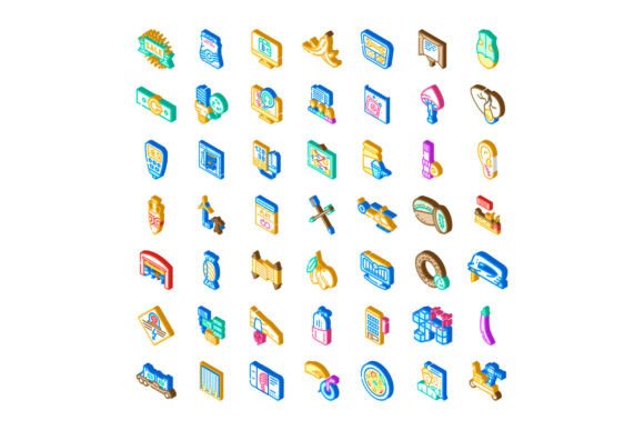 Isometric Icon Collection with Business