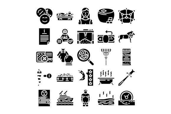 Set of Diverse Vector Icons Depicting Va