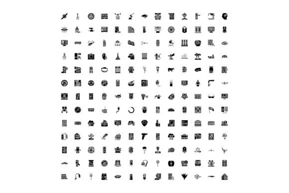 Various Glyphs Representing Diverse Inte